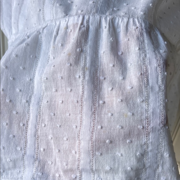 Madewell White Tie-Sleeve Wrap Top in Swiss Dot - Picture 8 of 14